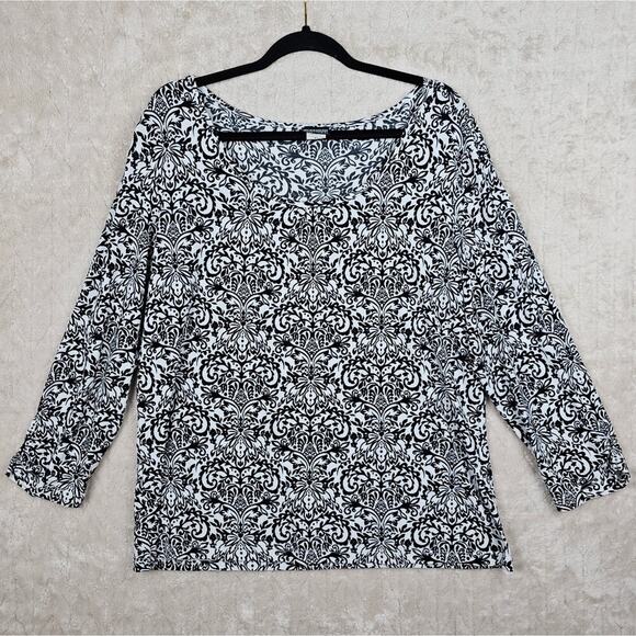 NTCO Nomadic Traders Blouse XL Slinky Liquid USA Made Classic Timeless Staple - Picture 1 of 6